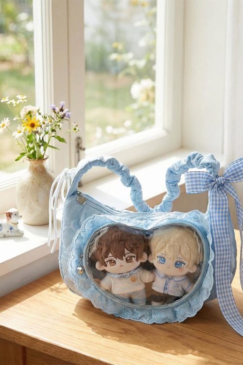 Small Convertible Ita Bag with Clear Window for Pin Display