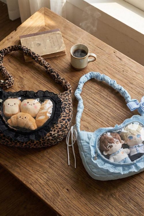 Small Convertible Ita Bag with Clear Window for Pin Display