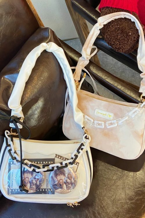 Small Convertible Ita Bag with Clear Window for Pin Display