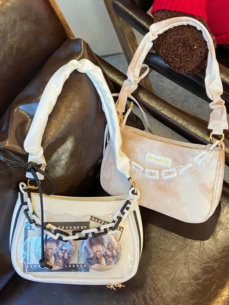 Small Convertible Ita Bag with Clear Window for Pin Display Small Convertible Ita Bag with Clear Window for Pin Display