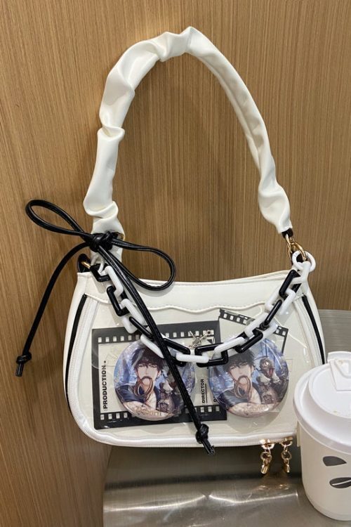 Small Convertible Ita Bag with Clear Window for Pin Display