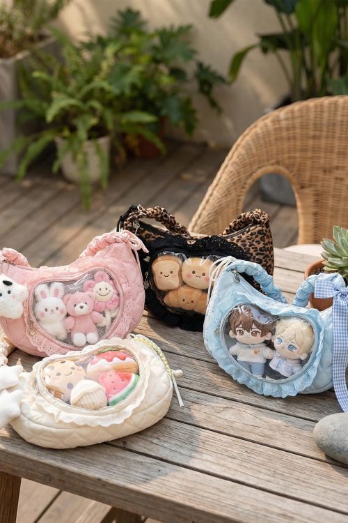 Small Convertible Ita Bag with Clear Window for Pin Display