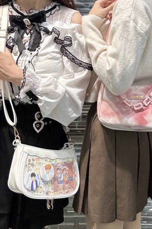 Small Convertible Ita Bag with Clear Window for Pin Display