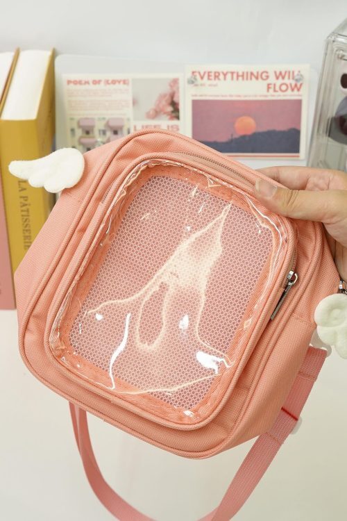 Small Convertible Ita Bag with Clear Window for Plushies and Pins