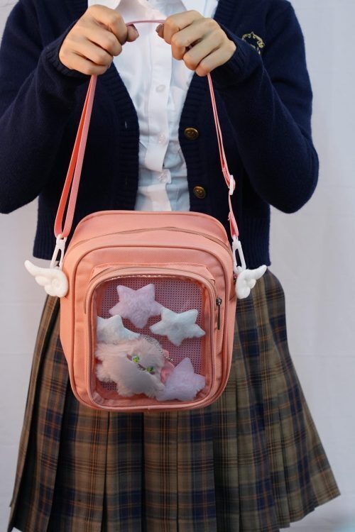 Small Convertible Ita Bag with Clear Window for Plushies and Pins
