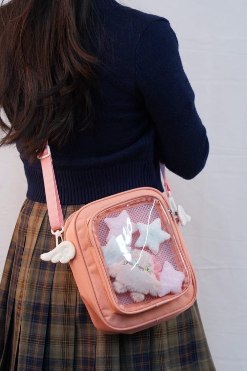 Small Convertible Ita Bag with Clear Window for Plushies and Pins