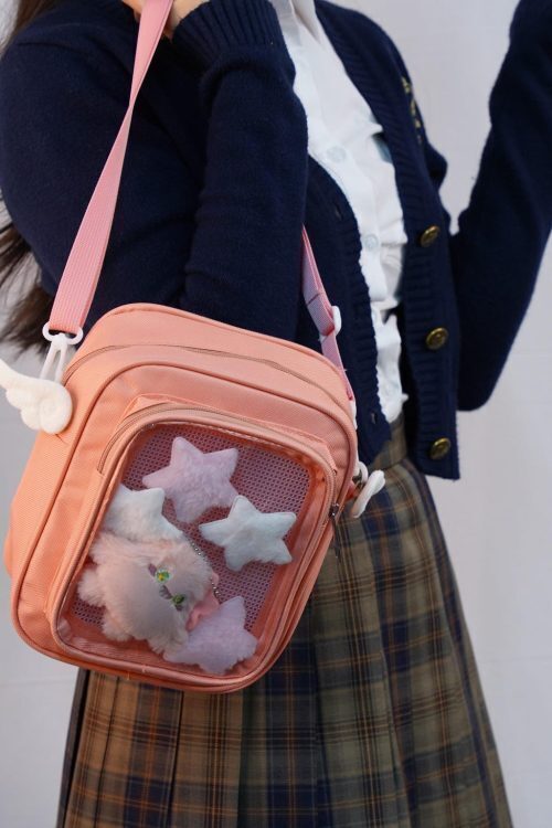 Small Convertible Ita Bag with Clear Window for Plushies and Pins