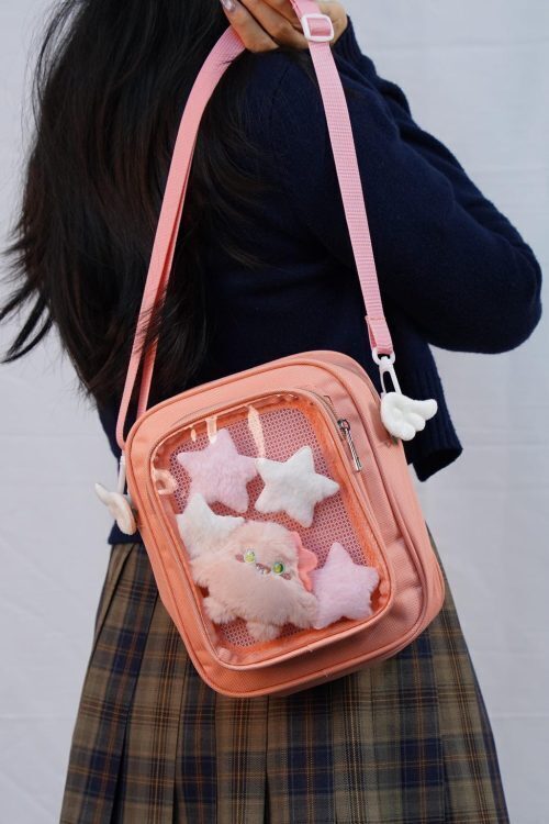 Small Convertible Ita Bag with Clear Window for Plushies and Pins