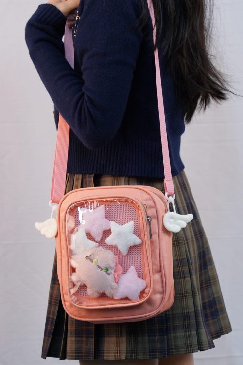 Small Convertible Ita Bag with Clear Window for Plushies and Pins