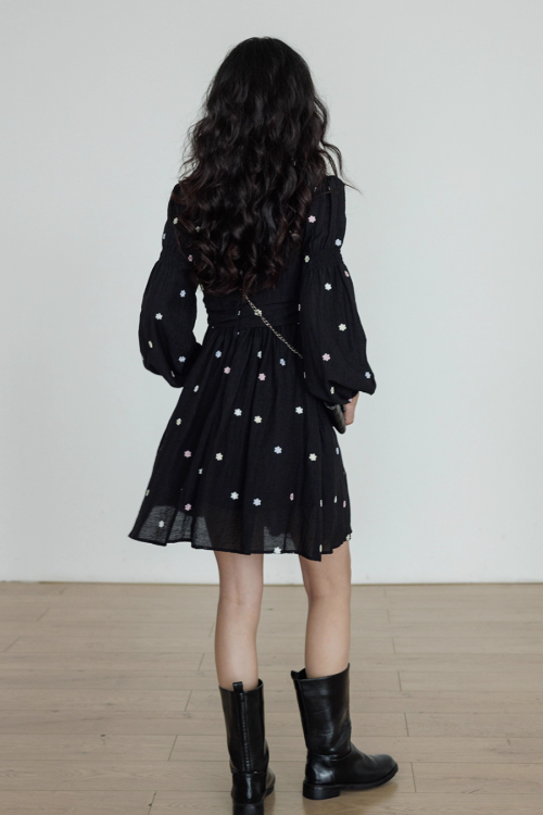 Small Floral Embroidery Dress