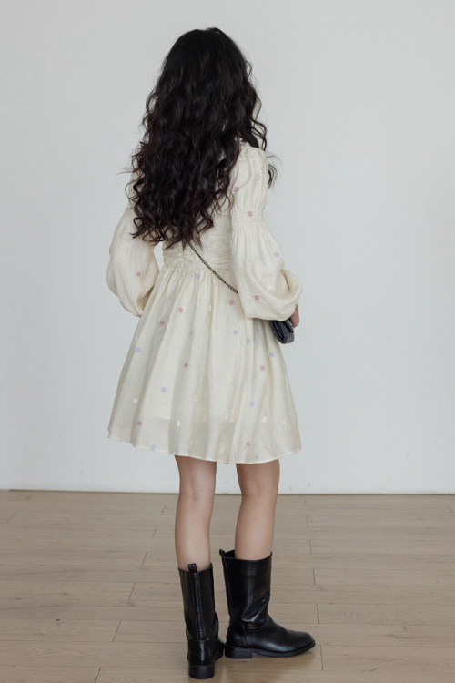 Small Floral Embroidery Dress
