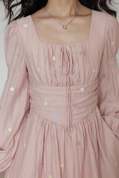 Small Floral Embroidery Dress