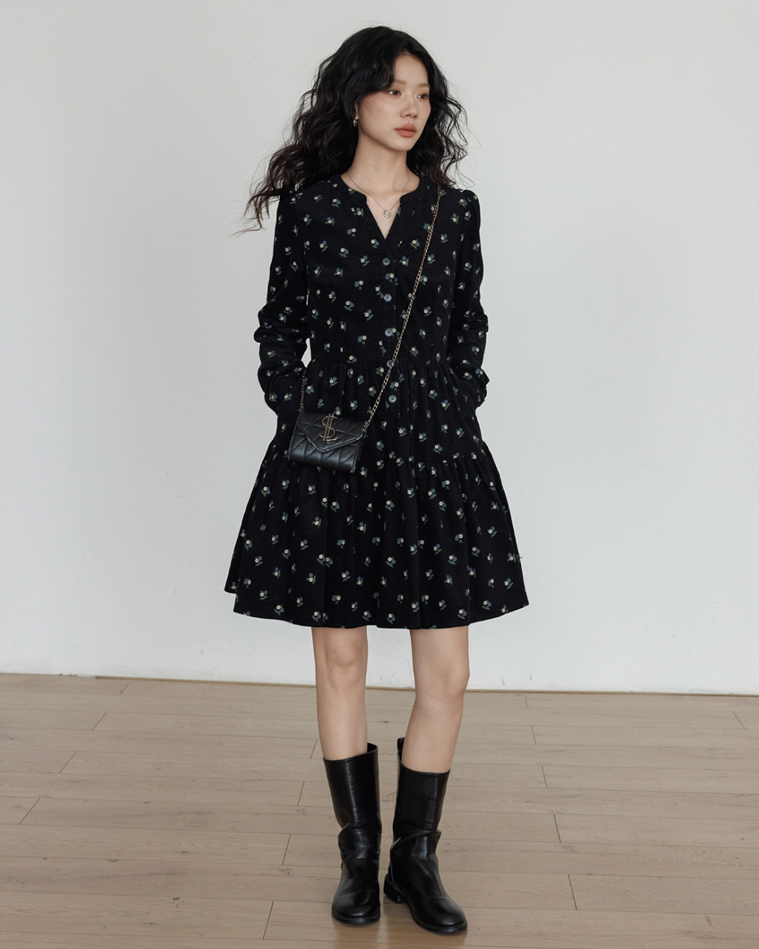 Small Floral Print Flare Dress Small Floral Print Flare Dress