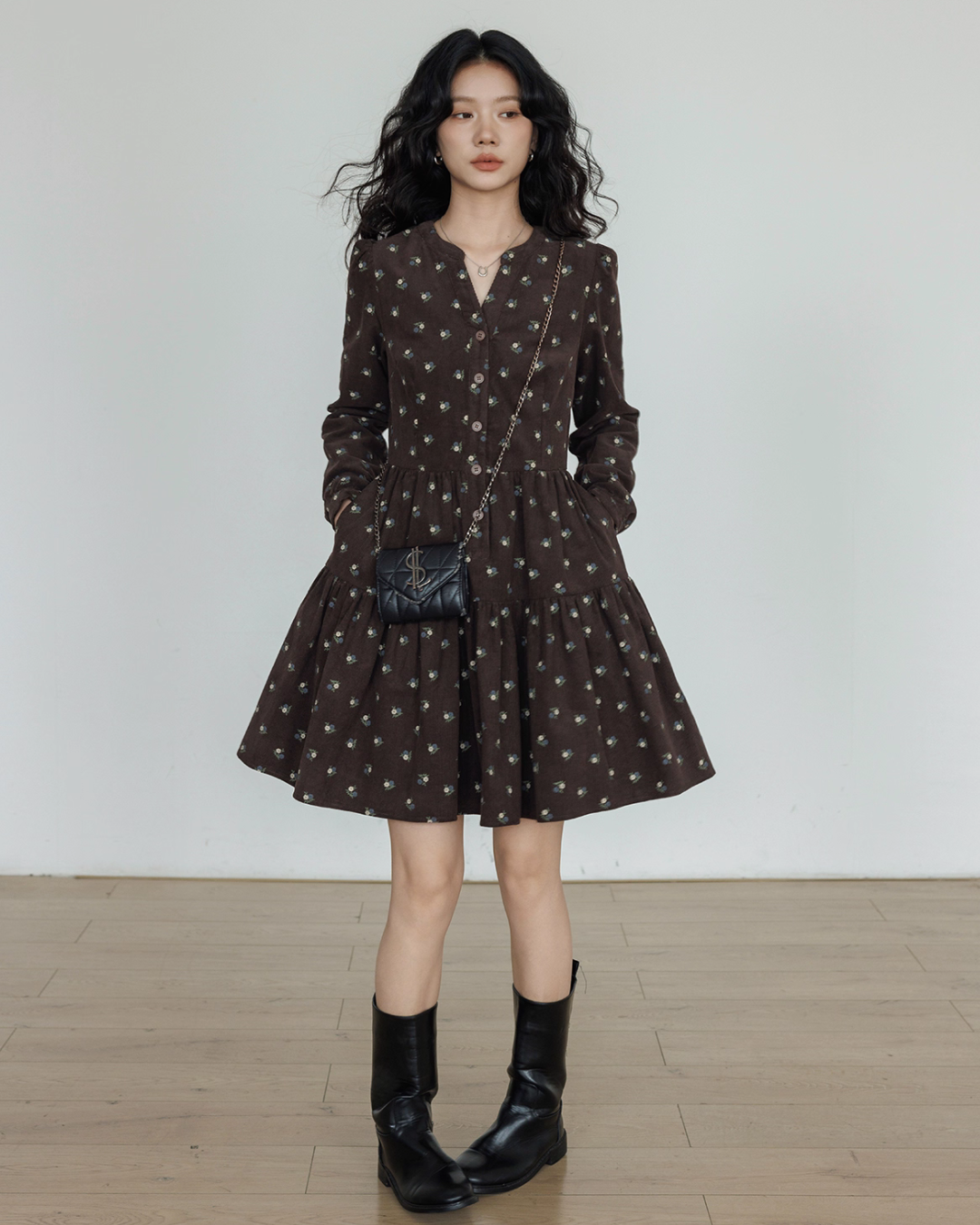 Small Floral Print Flare Dress Small Floral Print Flare Dress