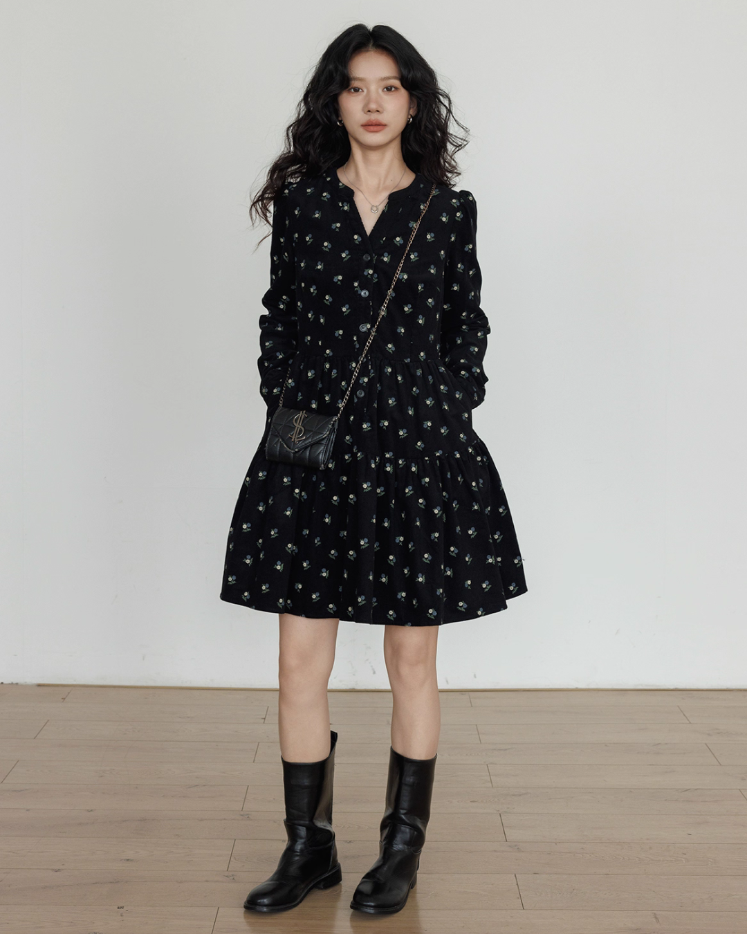 Small Floral Print Flare Dress Small Floral Print Flare Dress