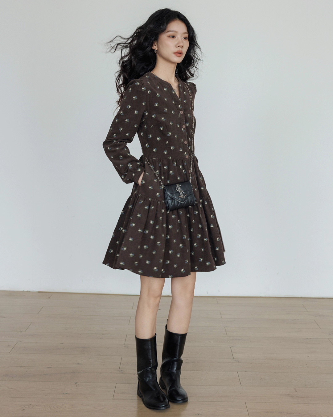 Small Floral Print Flare Dress Small Floral Print Flare Dress