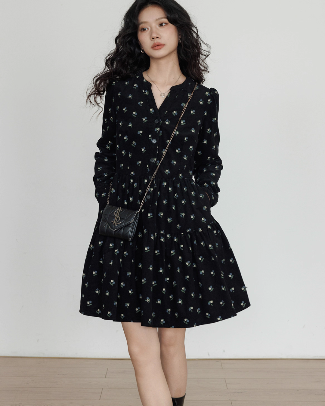 Small Floral Print Flare Dress Small Floral Print Flare Dress