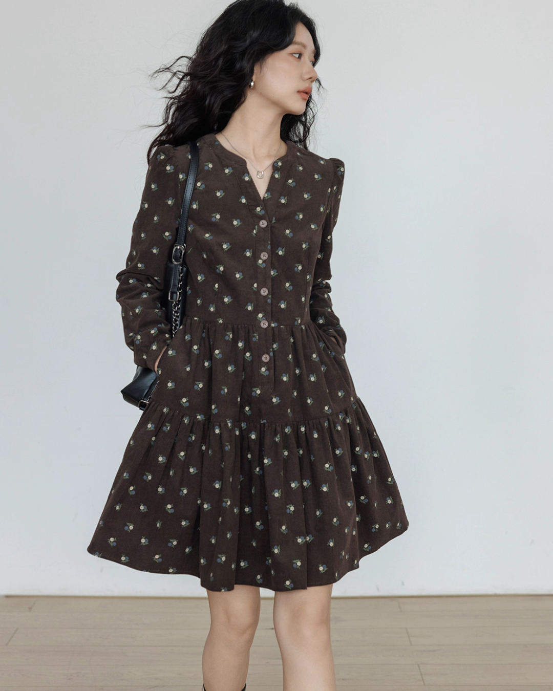 Small Floral Print Flare Dress Small Floral Print Flare Dress