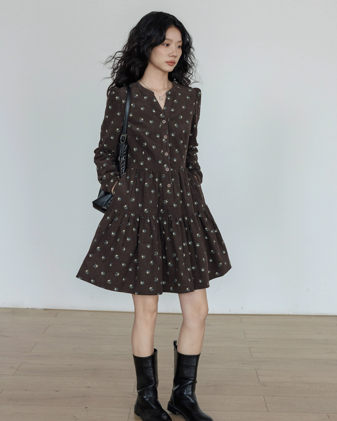 Small Floral Print Flare Dress Small Floral Print Flare Dress