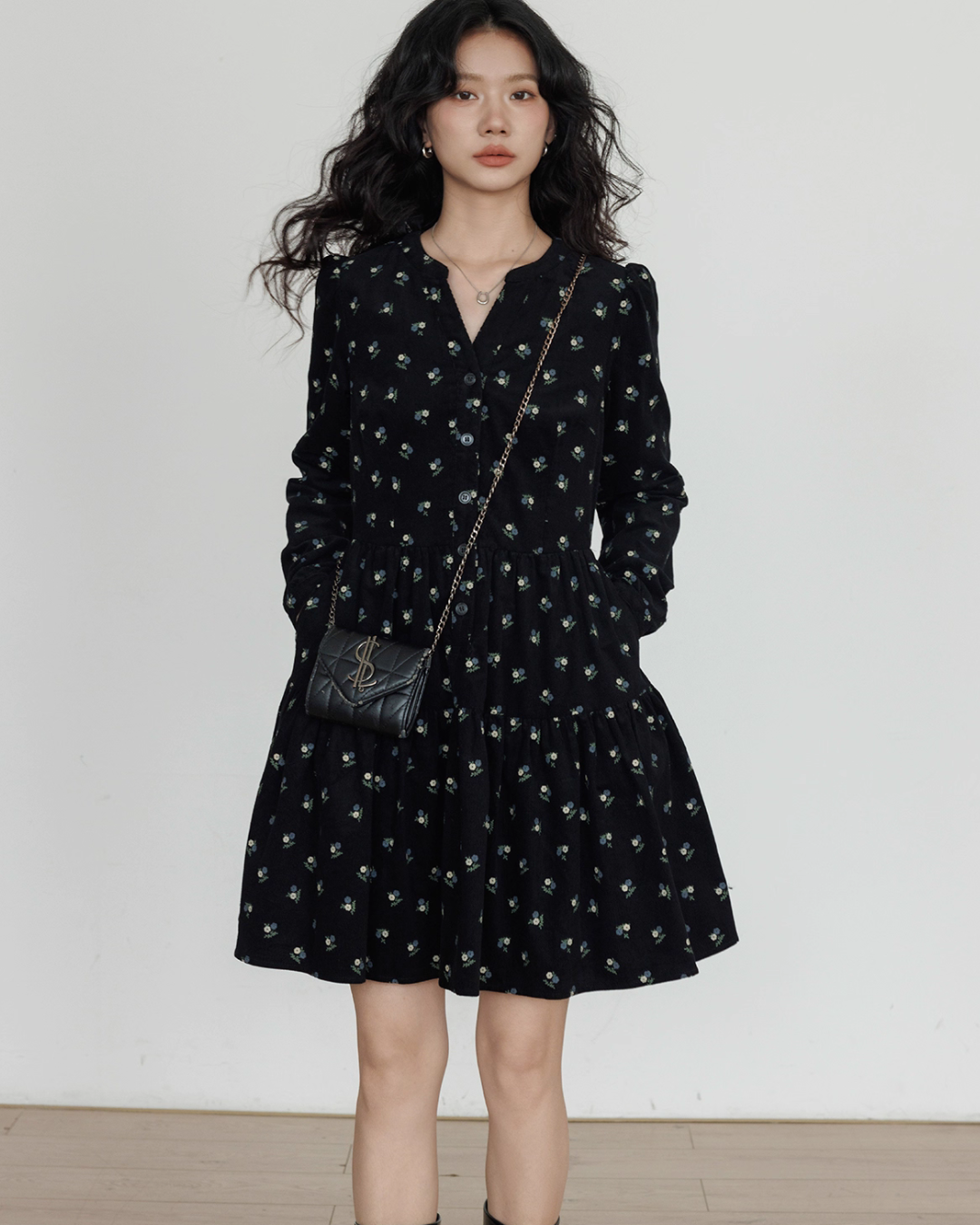 Small Floral Print Flare Dress Small Floral Print Flare Dress