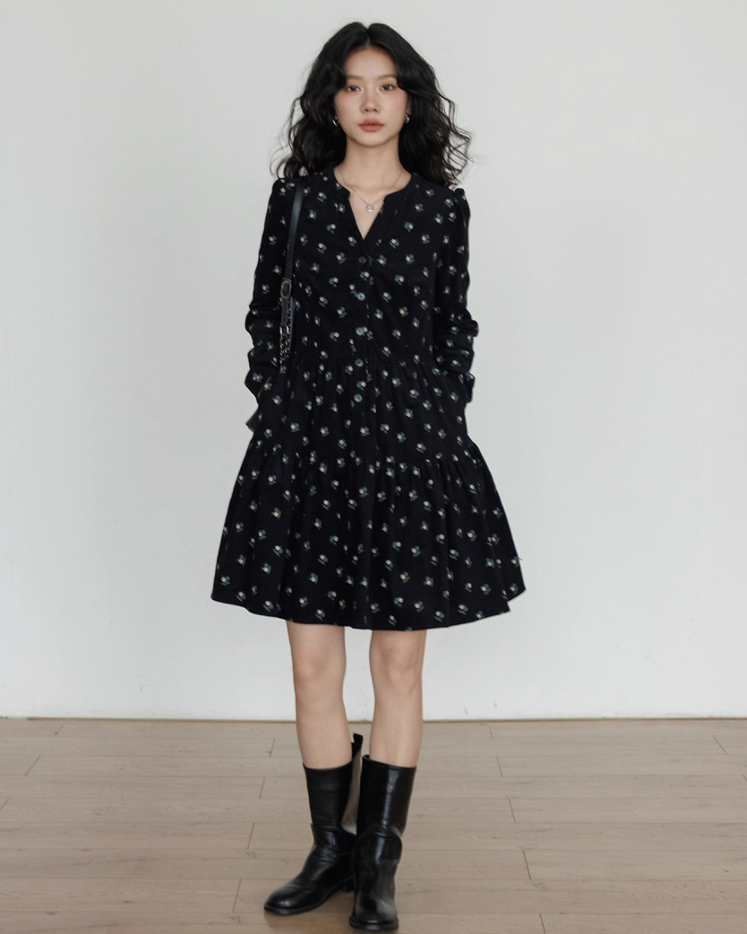 Small Floral Print Flare Dress Small Floral Print Flare Dress