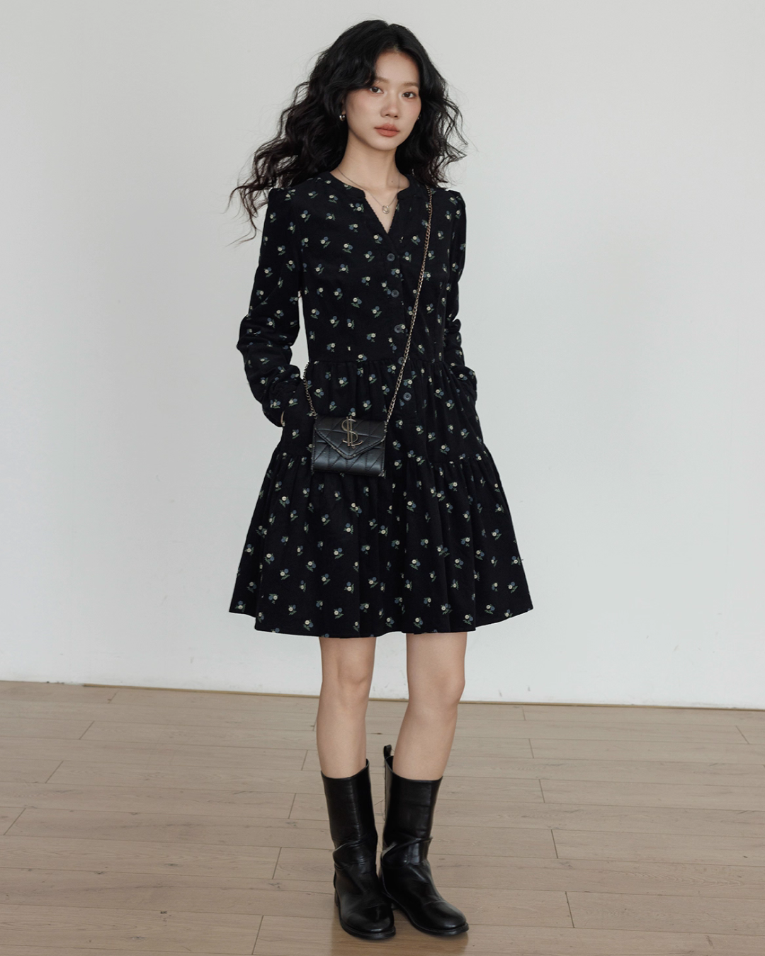 Small Floral Print Flare Dress Small Floral Print Flare Dress