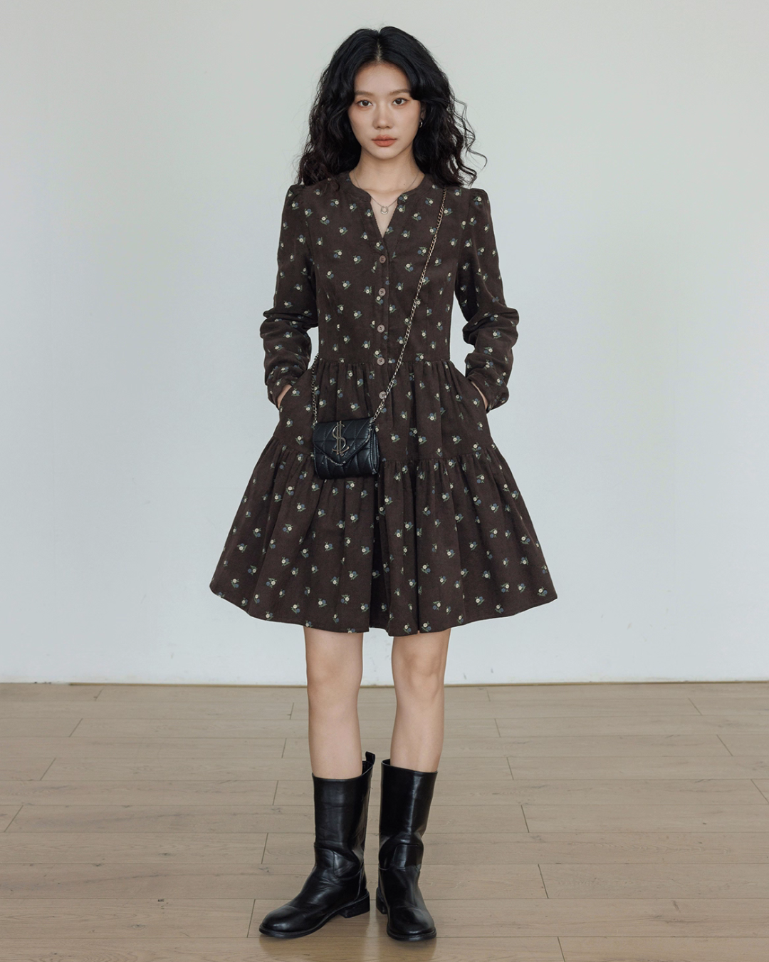 Small Floral Print Flare Dress Small Floral Print Flare Dress