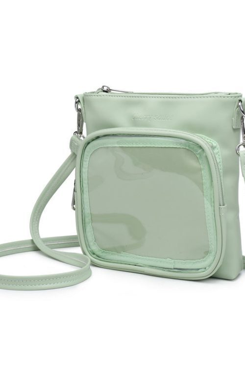 Small Ita Crossbody Bag with Clear Window and Included Insert for Plushies and Pins