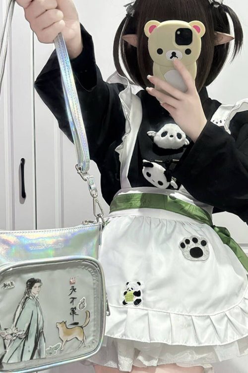 Small Ita Crossbody Bag with Clear Window and Included Insert for Plushies and Pins