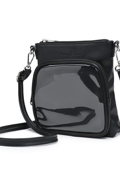 Small Ita Crossbody Bag with Clear Window and Included Insert for Plushies and Pins
