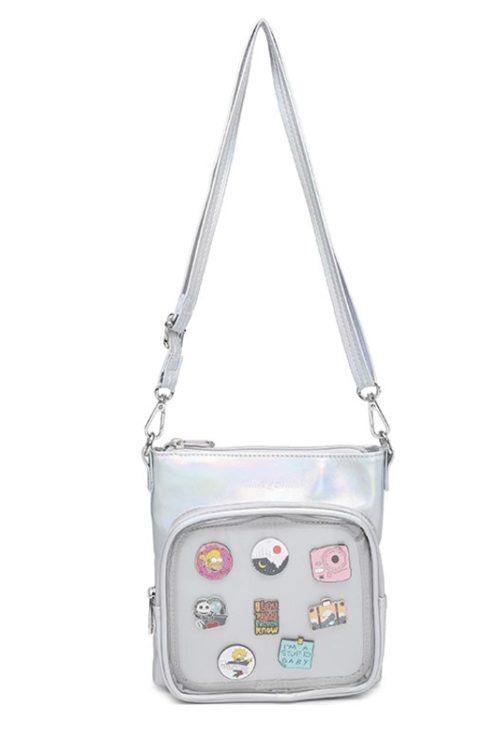 Small Ita Crossbody Bag with Clear Window and Included Insert for Plushies and Pins