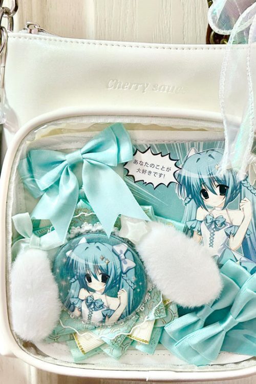Small Ita Crossbody Bag with Clear Window and Included Insert for Plushies and Pins