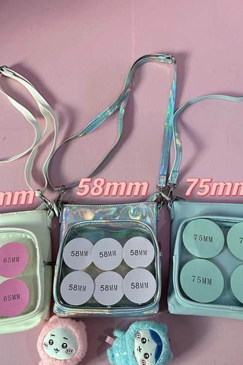 Small Ita Crossbody Bag with Clear Window and Included Insert for Plushies and Pins