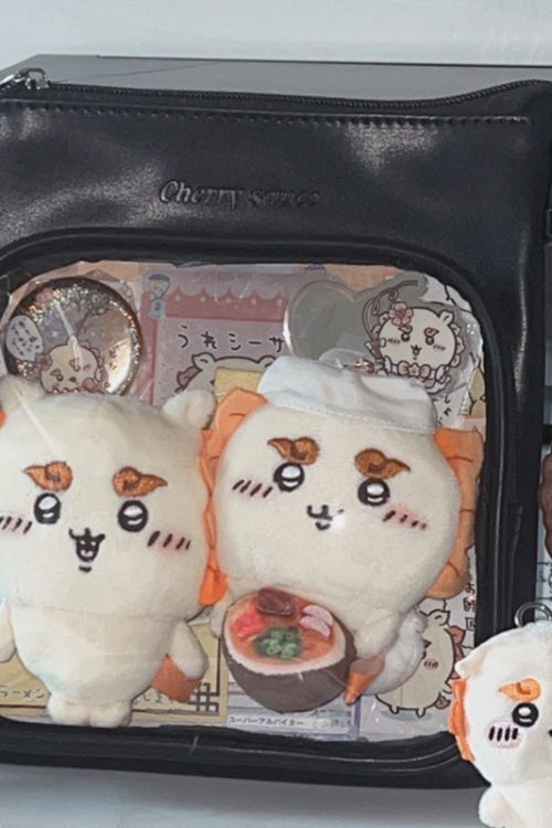 Small Ita Crossbody Bag with Clear Window and Included Insert for Plushies and Pins