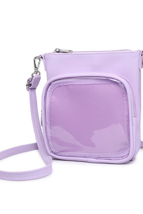 Small Ita Crossbody Bag with Clear Window and Included Insert for Plushies and Pins
