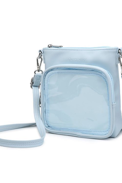 Small Ita Crossbody Bag with Clear Window and Included Insert for Plushies and Pins