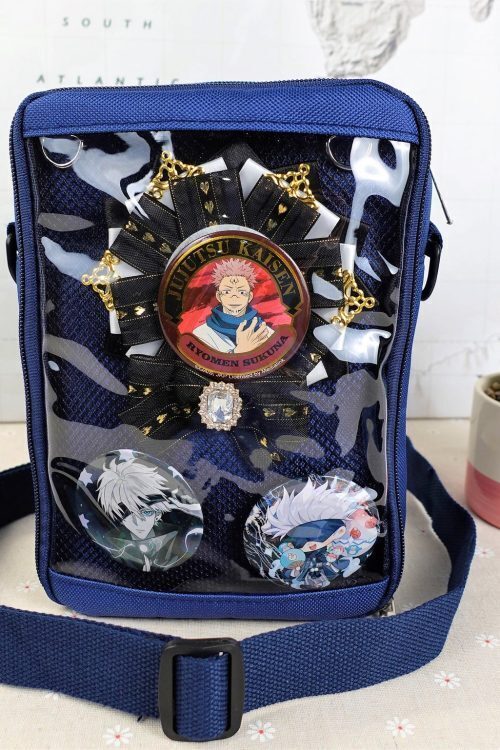 Small Ita Crossbody Bag with Clear Window for Pin Display