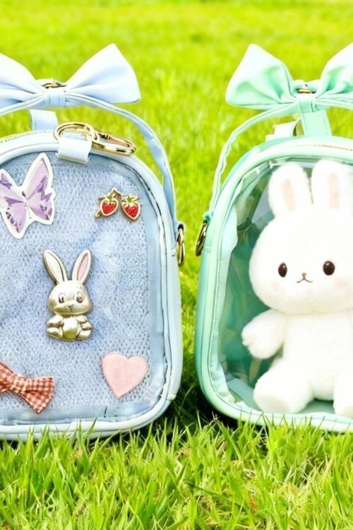 Small Ita Crossbody Bag with Clear Window for Plushies and Pins