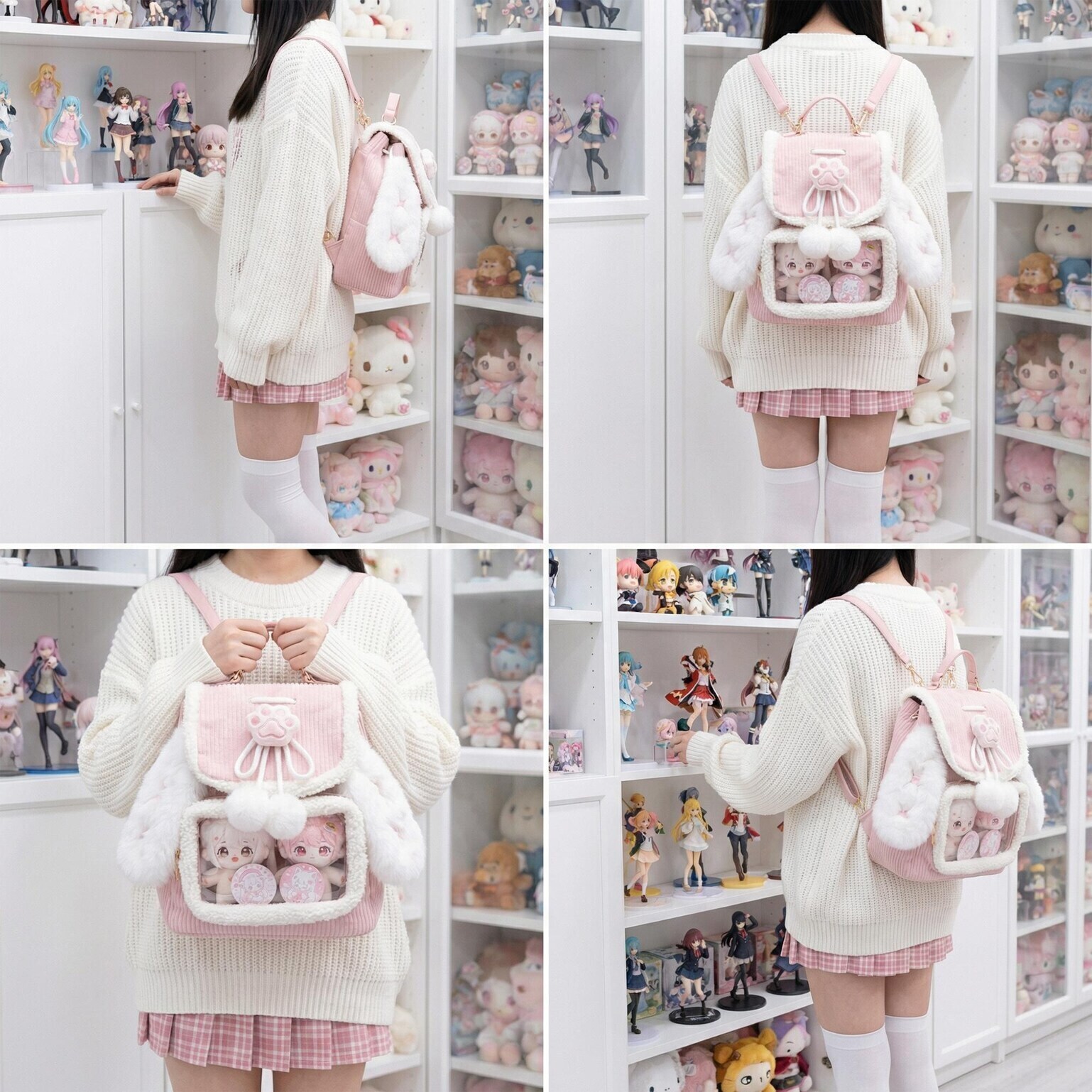 Small Pink Kawaii Ita Backpack for Pin Display Small Pink Kawaii Ita Backpack for Pin Display