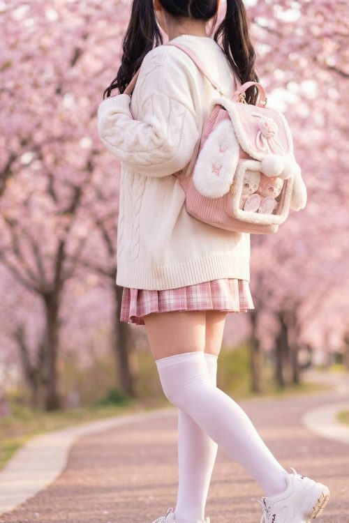 Small Pink Kawaii Ita Backpack for Pin Display