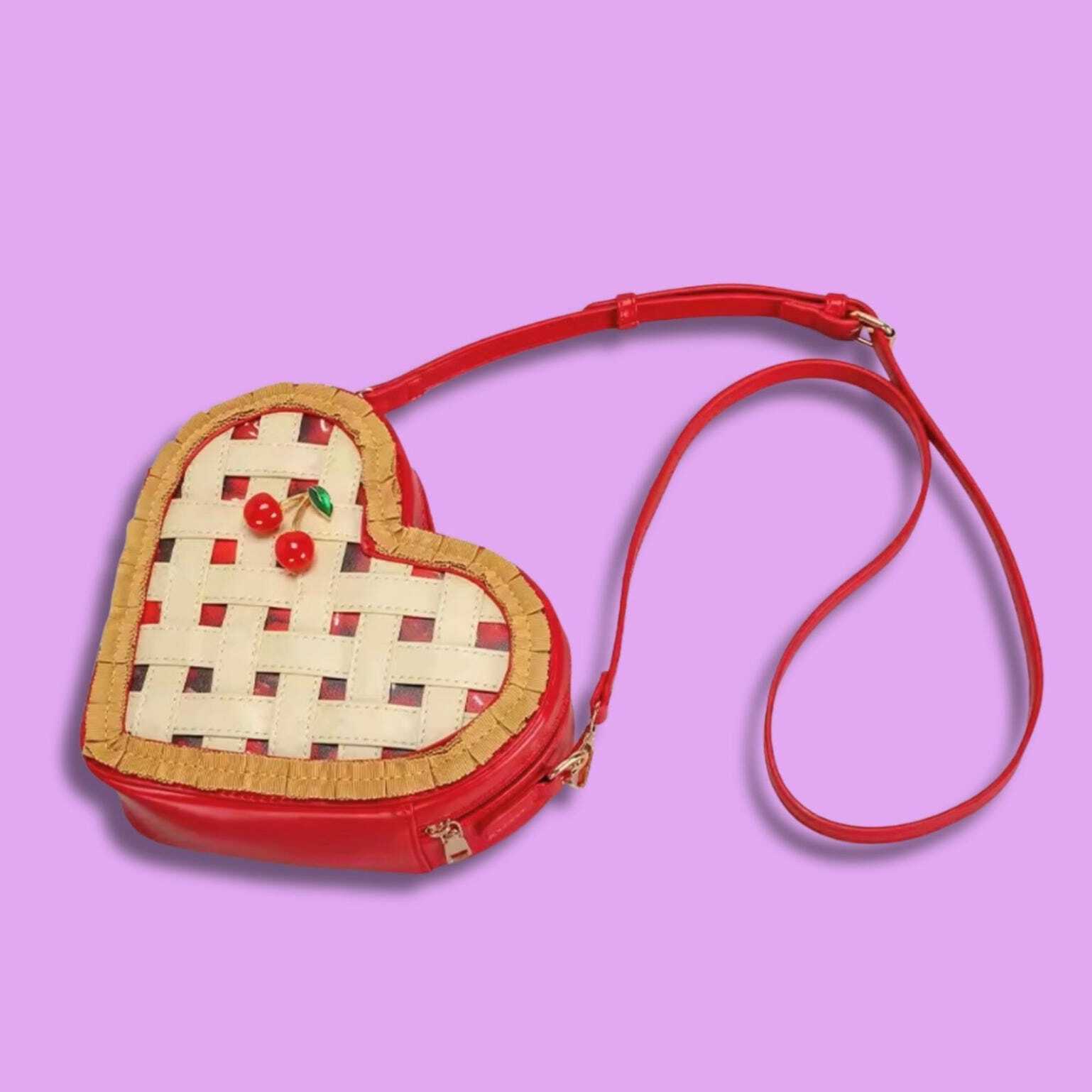Small Red Heart Convertible Ita Bag Small Red Heart Convertible Ita Bag