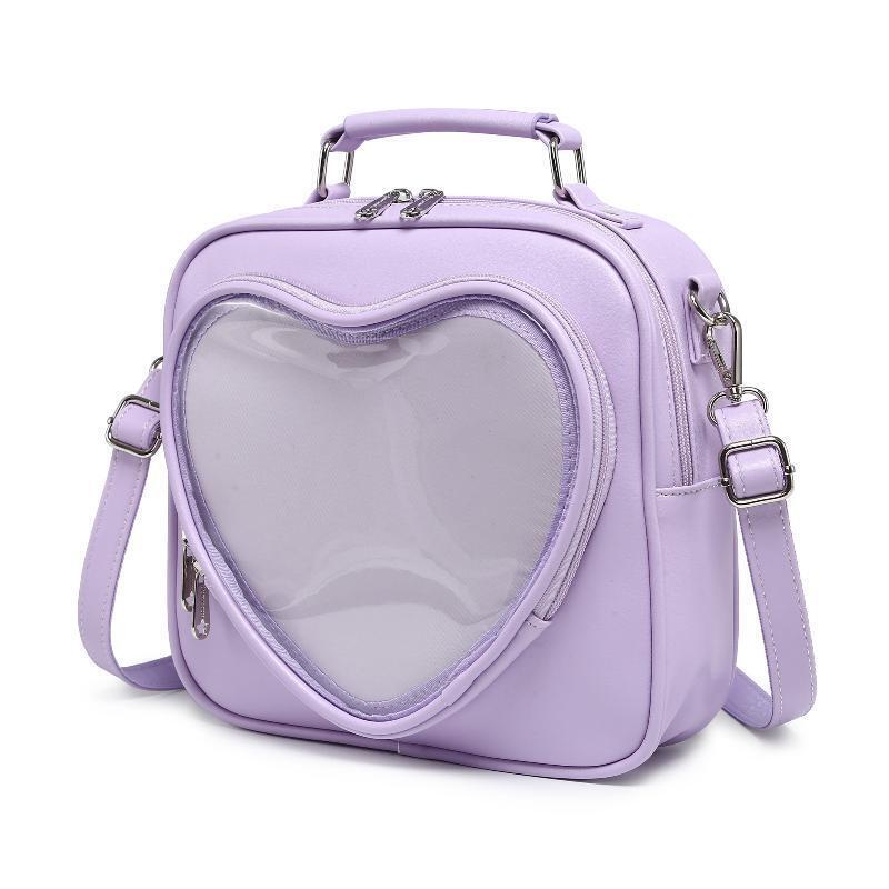 Small White Heart Ita Backpack with Included Insert Small White Heart Ita Backpack with Included Insert