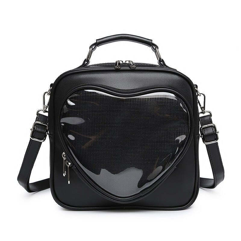 Small White Heart Ita Backpack with Included Insert Small White Heart Ita Backpack with Included Insert