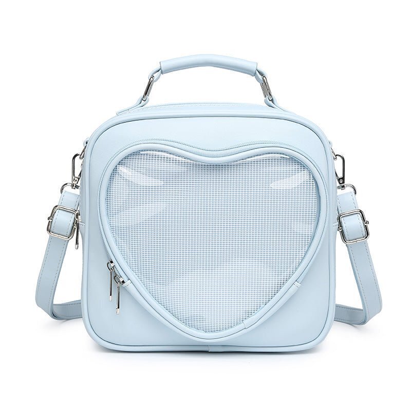 Small White Heart Ita Backpack with Included Insert Small White Heart Ita Backpack with Included Insert