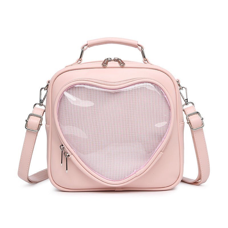 Small White Heart Ita Backpack with Included Insert Small White Heart Ita Backpack with Included Insert