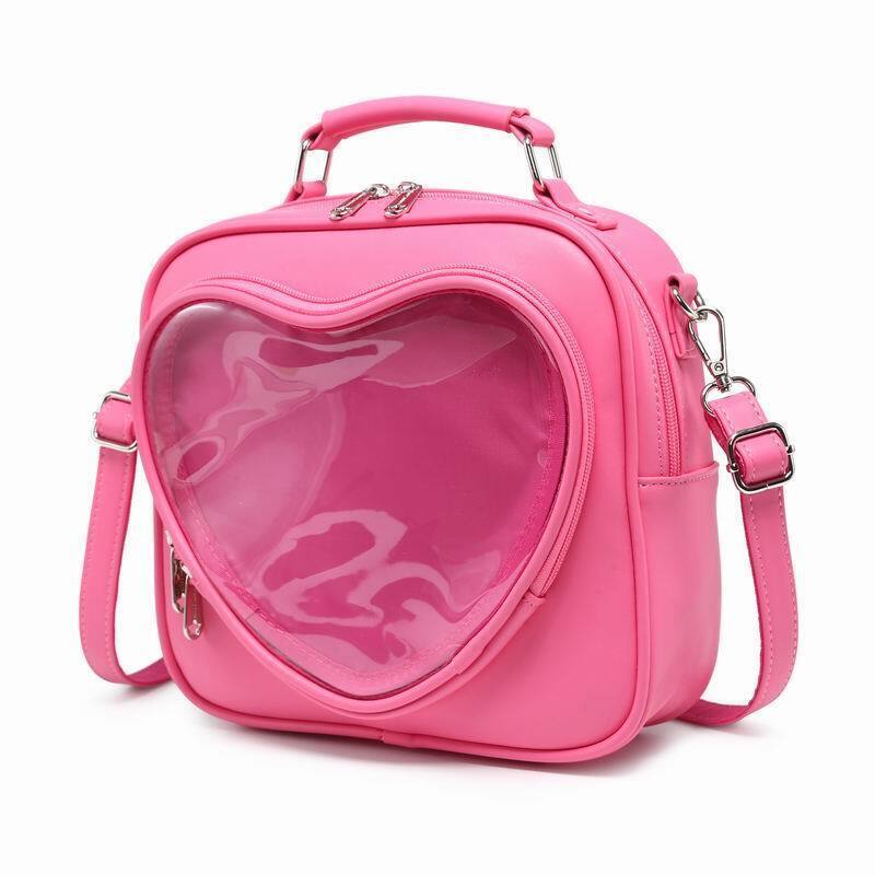 Small White Heart Ita Backpack with Included Insert Small White Heart Ita Backpack with Included Insert