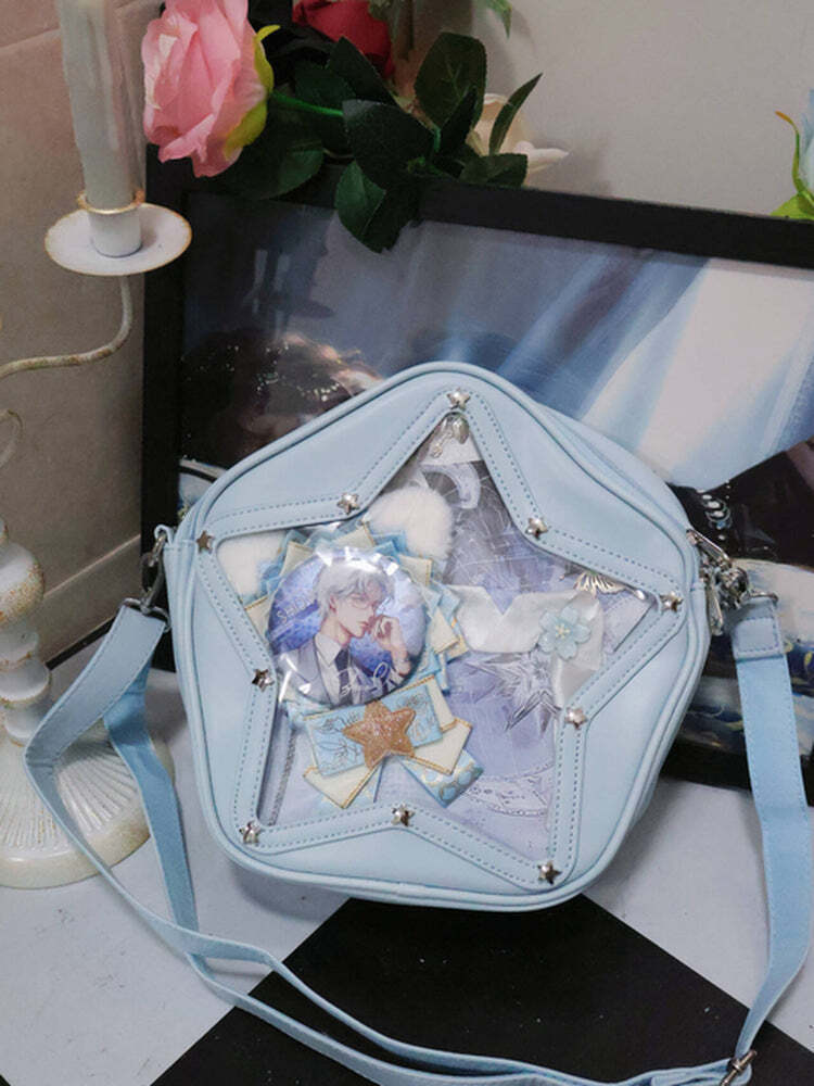 Small Y2K Star Ita Bag for Pin Display Small Y2K Star Ita Bag for Pin Display