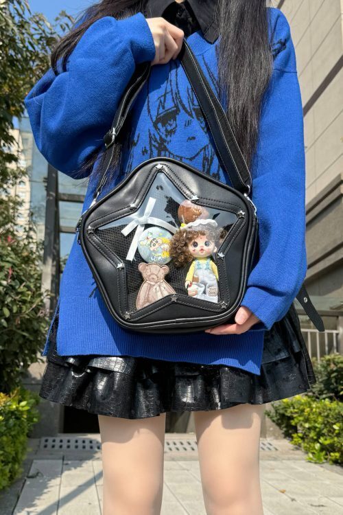 Small Y2K Star Ita Bag for Pin Display