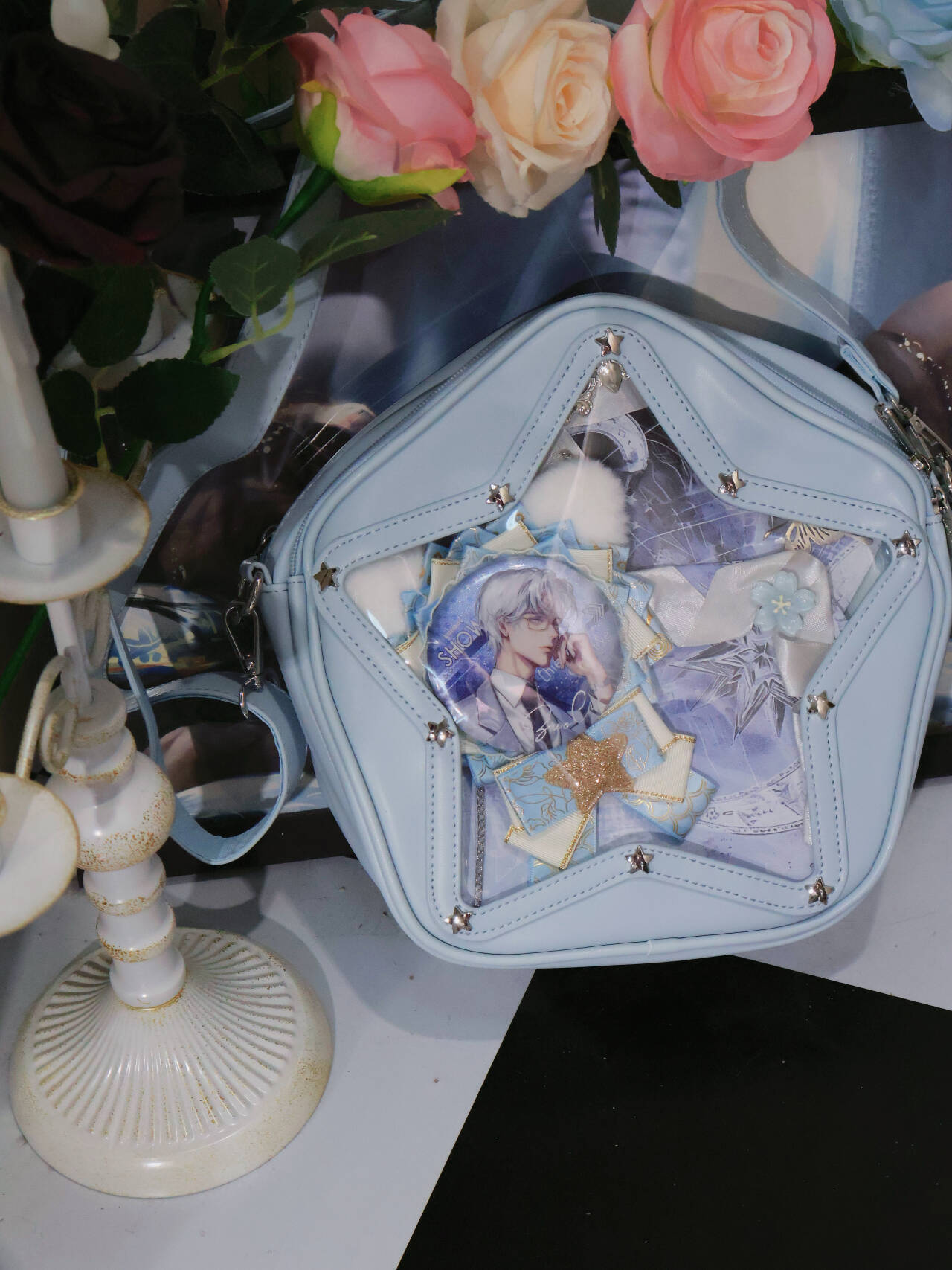 Small Y2K Star Ita Bag for Pin Display Small Y2K Star Ita Bag for Pin Display
