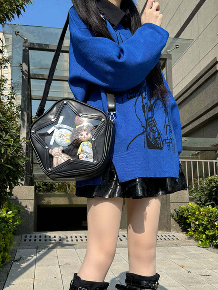 Small Y2K Star Ita Bag for Pin Display Small Y2K Star Ita Bag for Pin Display